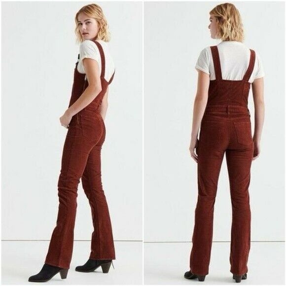 Lucky Brand Bridgette corduroy overalls size 4 brown - Picture 1 of 6